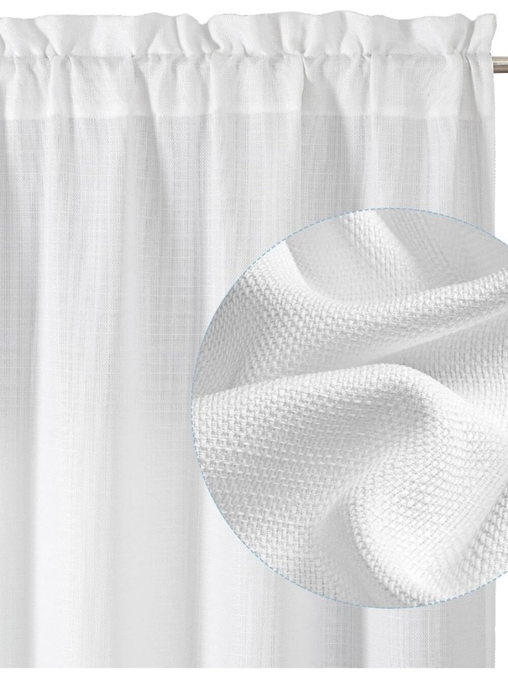 White Curtains 84 Inch Length 2 Panels 40Wx84L inches